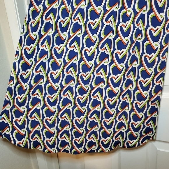 CAbi 5370 Amour Heart Sleeveless Button Down Shirt Dress Navy Blue Womens XS - Picture 8 of 12